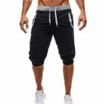 Pantacourt homme pantacourt jogging sport décontracté eté avec cordon de serrage hommes - noir Pantacourt homme pantacourt jogging sport décontracté eté avec cordon de serrage hommes - noir