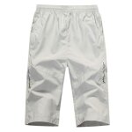 Pantacourt homme pantacourt multi - poches et taille lastique de cordon de serrage pantacourt sport ...