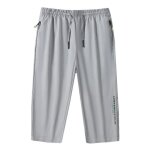 Pantacourt homme de sport s�chage rapide taille elastique pantalon court ete respirante couleur unie ...