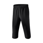 Pantacourt junior - erima - basic - noir - ceinture �lastique cordon - poches zipp�es
