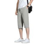 Pantacourt lger homme ete coupe droite taille elastique schage rapide stretch respirant couleur unie ...