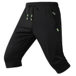 Pantacourt sport homme ete stretch coupe ample pantalon court respirant couleur unie tissu confortable ...