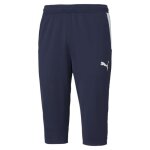 Pantalon 3 / 4 - puma - team liga training - bleu marine / blanc - 100% polyester recycl - homme