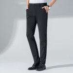 Pantalon business homme stretch slim fit - insfity - noir - coupe slim - sans repassage