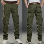 Pantalon cargo - autrement - baggy - vert - multi - poches - homme