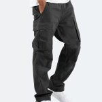 Pantalon cargo baggy noir - vitata - taille m - cordon de serrage - confortable pour hommes