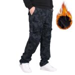 Pantalon cargo camouflage homme hiver regular droit doubl polaire pantalon de travail multi - poches ...