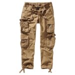 Pantalon cargo - brandit - coupe slim - beige - 100% coton - homme