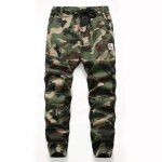 Pantalon cargo enfant jogging gar�on casual pantalon de travail regular fit - vert camouflage - vert ...