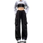 Pantalon cargo femme baggy pantalon pants fille cargo pants taille haute streetwear gothique harajuku ... Pantalon cargo femme baggy pantalon pants fille cargo pants taille haute streetwear gothique harajuku ...