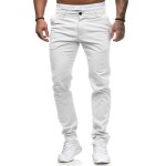 Pantalon cargo homme blanc - mobigarlan - coupe slim - dcontract et urbain