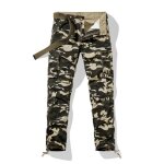 Pantalon cargo homme camouflage militaire - insfity - coupe droite - multi - poches - kaki Pantalon cargo homme camouflage militaire - insfity - coupe droite - multi - poches - kaki