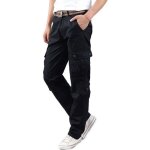 Pantalon cargo homme en coton insfity - coupe droite multi - poches style militaire