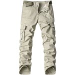 Pantalon cargo homme funmoon marque luxe coton multi - poche - beige - coupe cargo - taille standard ... Pantalon cargo homme funmoon marque luxe coton multi - poche - beige - coupe cargo - taille standard ...