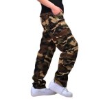Pantalon cargo homme grand taille loose fit mulit poches - kaki camouflage - insfity Pantalon cargo homme grand taille loose fit mulit poches - kaki camouflage - insfity