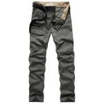 Pantalon cargo homme grande taille insfity - vert - multipoches - coupe droite