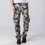 Pantalon cargo homme gris camouflage automne