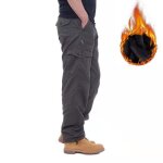 Pantalon cargo homme hiver - insfity - multi - poches regular droit - doubl polaire