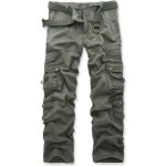 Pantalon cargo homme - insfity - grand taille - vert militaire - multi - poche