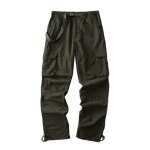 Pantalon cargo homme insfity - grande taille coupe droite - vert militaire