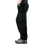 Pantalon cargo homme insfity - noir - 8 poches - loose fit