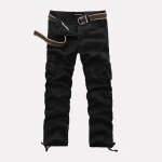 Pantalon cargo hommes - insfity - style droit - fermeture �clair - noir