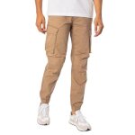 Jack & jones kane noah pantalon cargo � revers homme marron - coupe droite