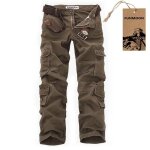 Pantalon cargo hommes multi - poches larges grande taille pantalon en plein air