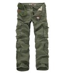 Pantalon cargo hommes multi - poches larges grande taille en plein air - funmoon - xxl - vert Pantalon cargo hommes multi - poches larges grande taille en plein air - funmoon - xxl - vert