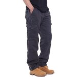 Pantalon cargo homme multi poches regular droit taille elastique pantalon de travail coton