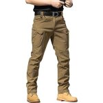 Pantalon cargo homme multipoches zippé mince - findpitaya - marron - coupe cargo Pantalon cargo homme multipoches zippé mince - findpitaya - marron - coupe cargo