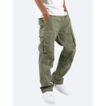 Pantalon cargo homme - marque - modle - vert - coupe dcontracte - poches fonctionnelles