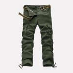 Pantalon cargo hommes - zewow - arm�e verte - style droit - fermeture �clair