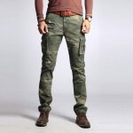 Pantalon cargo militaire homme camouflage multi - poches slim fit pantalon travail exterieur en coton ...