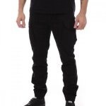 Pantalon cargo noir homme schott relax