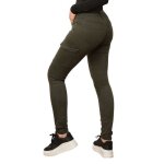Pantalon cargo skinny taille basse avec passants pour ceinture. pour femme - pantalons - la modeuse