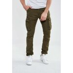 Pantalon cargo - schott - army ceinture - vert - 100% coton - 6 poches