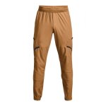 Pantalon cargo under armour unstoppable - marron - taille �lastique - poches s�curis�es