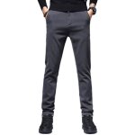 Pantalon chino crayon coupe droite casual pour homme - insfity - gris fonce