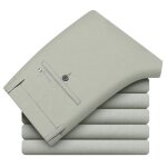 Pantalon chino homme coupe droite business couleur unie pantalon lger infroissable taille haute - beige ...