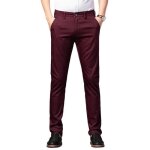Pantalon chino homme coupe droite motif rayures - insfity - rouge Pantalon chino homme coupe droite motif rayures - insfity - rouge