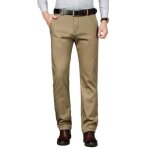 Pantalon chino homme hiver doublé polaire - insfity - coupe droite - taille haute - kaki Pantalon chino homme hiver doublé polaire - insfity - coupe droite - taille haute - kaki