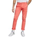 Pantalon chinos homme redskins hello - couleur corail - coupe regular - 4 poches - passants pour ceinture ...