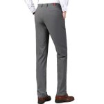 Pantalon chino homme slim stretch pantalon elegant couleur unie tissu confortable - gris