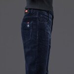 Pantalon chino en velours ctel insfity - coupe droite - bleu marine