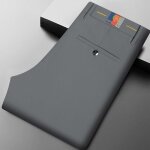 Pantalon de costume business homme strech coupe droite pantalon leger elegant couleur unie tissu confortable ...