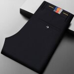 Pantalon de costume business homme strech coupe droite pantalon leger elegant couleur unie tissu confortable ...