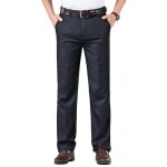 Pantalon de costume homme noir - insfity - coupe droite - taille haute sans repassage