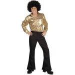Pantalon disco homme noir - boland - modle disco - taille m / l - forme pat dph - ondulations - polyester ...