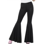 Pantalon disco noir - femme - pattes déléphant - taille standard Pantalon disco noir - femme - pattes déléphant - taille standard